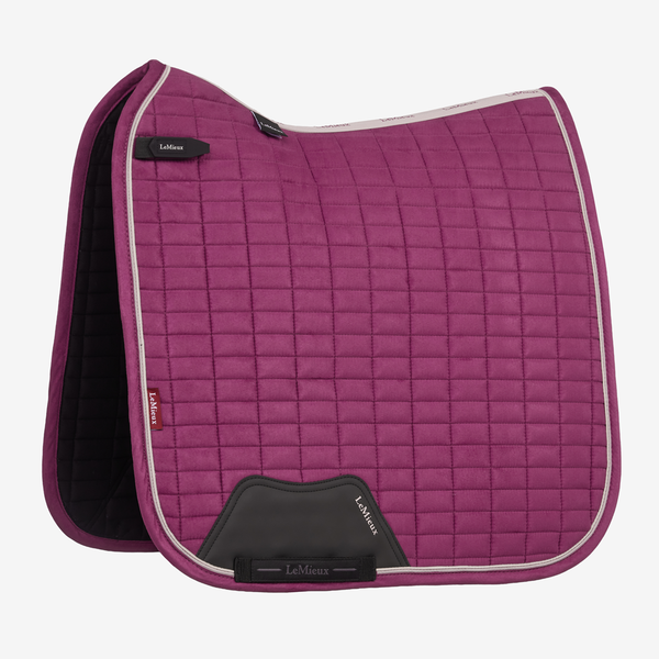 IT09164 LeMieux Suede Square Dressage Pad - Blackberry