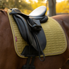 IT09166 LeMieux Suede Square Dressage Pad - Gooseberry