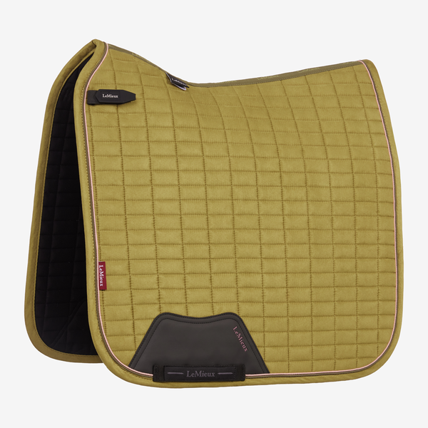IT09166 LeMieux Suede Square Dressage Pad - Gooseberry