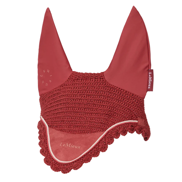 IT09171 LeMieux Classic Fly Hood Veil Bonnet Lycra Ears - Russet