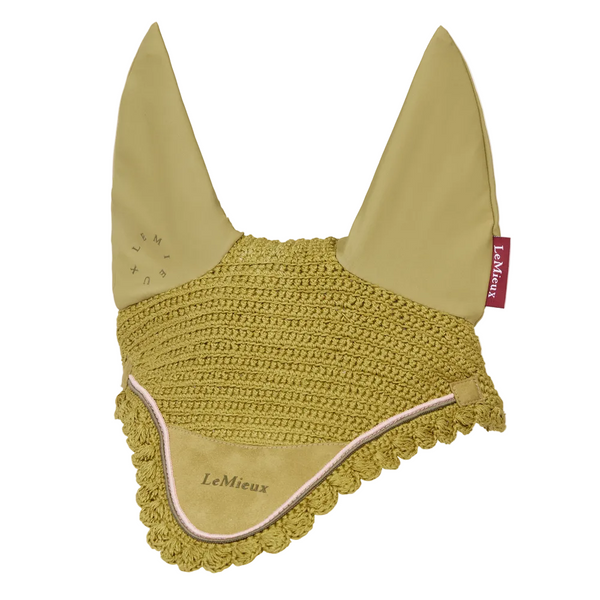 IT09172 LeMieux Classic Fly Hood Veil Bonnet Lycra Ears - Gooseberry