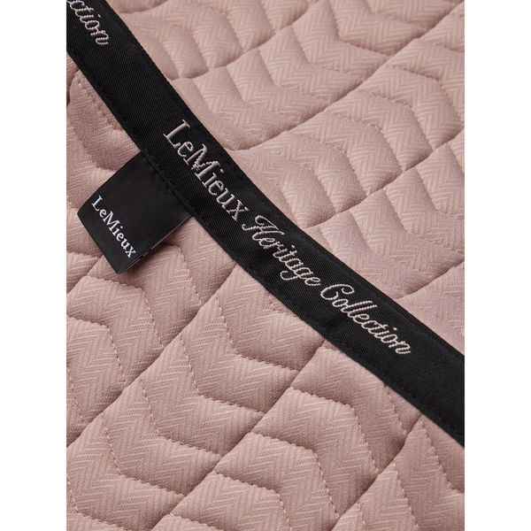 IT09239 LeMieux Heritage Herringbone Dressage Square Saddle Pad - Wild Rose