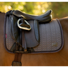 IT09240 LeMieux Heritage Herringbone Dressage Square Saddle Pad - Cocoa