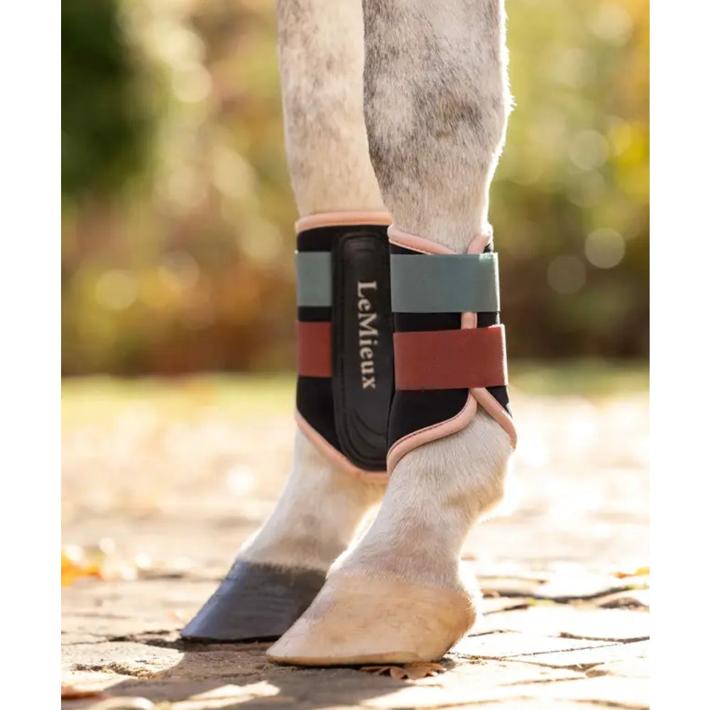 IT09293 LeMieux Air-Tek Grafter Brushing Boots - Aloe / Spiced Earth Medium