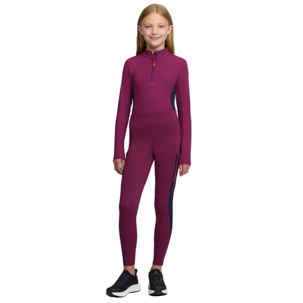 IT09465 LeMieux Young Rider Orla Full Seat Pull On Breeches - Blackberry