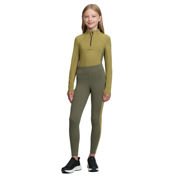 IT09467 LeMieux Young Rider Orla Full Seat Pull On Breeches - Willow Green