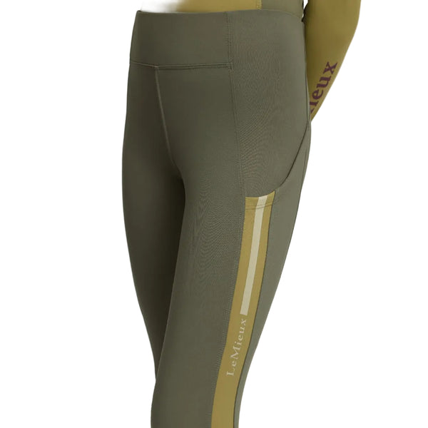 IT09467 LeMieux Young Rider Orla Full Seat Pull On Breeches - Willow Green