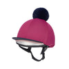 IT09519 LeMieux Classique Pom Hat Silk Helmet Cover - Blackberry