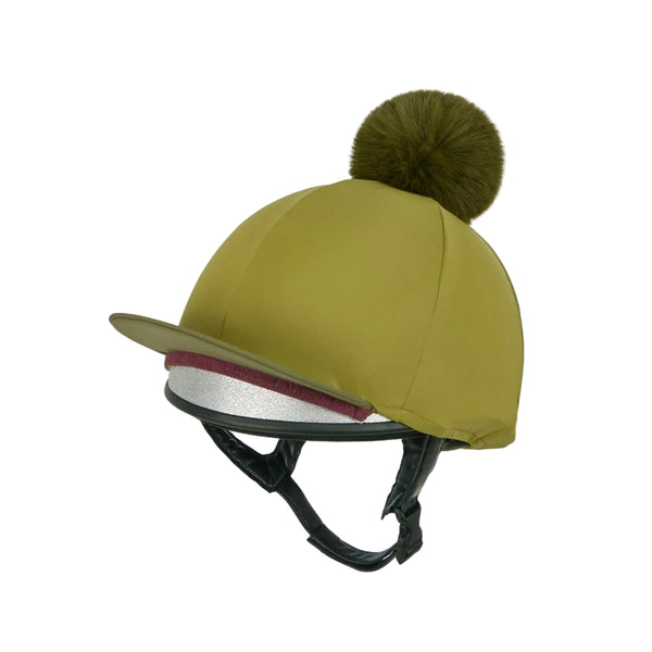 IT09520 LeMieux Classique Pom Hat Silk Helmet Cover - Gooseberry