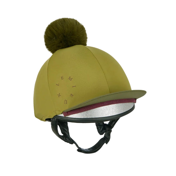 IT09520 LeMieux Classique Pom Hat Silk Helmet Cover - Gooseberry