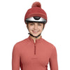 IT09521 LeMieux Classique Pom Hat Silk Helmet Cover - Russet
