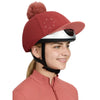 IT09521 LeMieux Classique Pom Hat Silk Helmet Cover - Russet