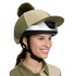 IT09523 LeMieux Harlequin 2 Tone Pom Hat Silk Helmet Cover - Willow / Pear