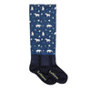 IT09579 LeMieux Adult Footsie Riding Boot Socks - Lemon Navy Print