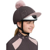 IT09813 LeMieux Classique Pom Hat Silk Helmet Cover - Cocoa