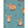 IT09842 LeMieux Adult Footsie Riding Boot Socks - Highland Cow Aloe