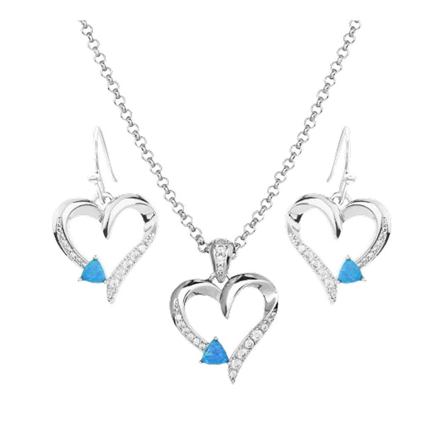JS5708 Montana Silversmiths Love Everlasting Opal Crystal Jewelry Set