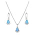 JS6301 Montana Silversmiths Blue Opal Flare Jewelry Set