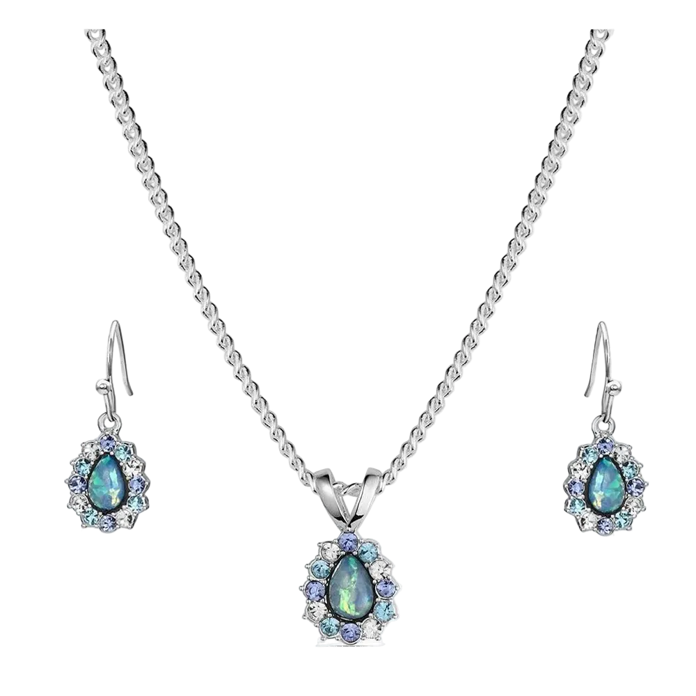 JS6537 Montana Silversmiths Northern Glow Opal Jewelry Set