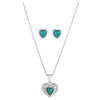 JS6698 Montana Silversmiths Cherished Heart Turquoise Jewelry Set