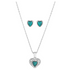 JS6698 Montana Silversmiths Cherished Heart Turquoise Jewelry Set