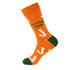 Leon James Jameson "J" Orange Crew Socks - Made in USA