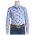 LGN2S09283 Panhandle Slim Girls' Long Sleeve Western Snap Shirt - Powder Blue