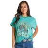 LW21T06374 Panhandle Women's Short Sleeve Boxy Tee - Turquoise