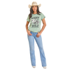LW21T08533 Panhandle Slim Women's West Was Wild Short Sleeve T-Shirt - Jade