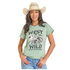 LW21T08533 Panhandle Slim Women's West Was Wild Short Sleeve T-Shirt - Jade