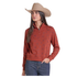 LW91T09680 Panhandle Slim Women's Ranch Brand Long Sleeve Pullover - Rose/Mauve