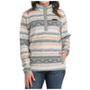 MAK9909004 Cinch Women's 1/4 Snap Fleece Long Sleeve Pullover - Multicolor