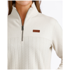 MAK9936001 Cinch Women's 1/4 Zip Long Sleeve Pullover - Cream