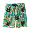MB58135010 Cinch Men's Swim Trunks - Teal Surfing Cows Print