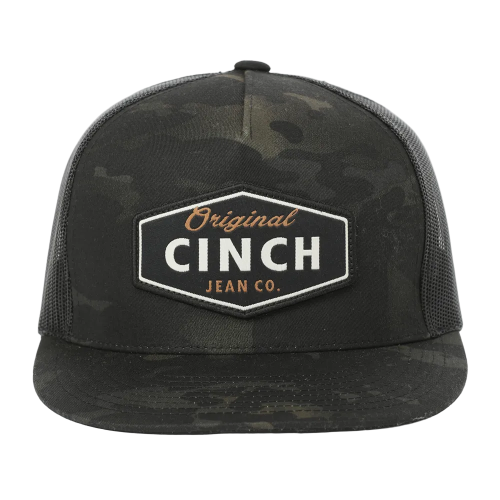MCC0600617 Cinch Men's Logo Trucker Cap - Black Camo