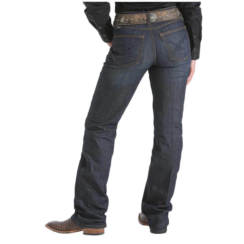 MJ80153071 Cinch Women's Jenna Performance Rise Slim Fit Boot Cut Jean - Rinse