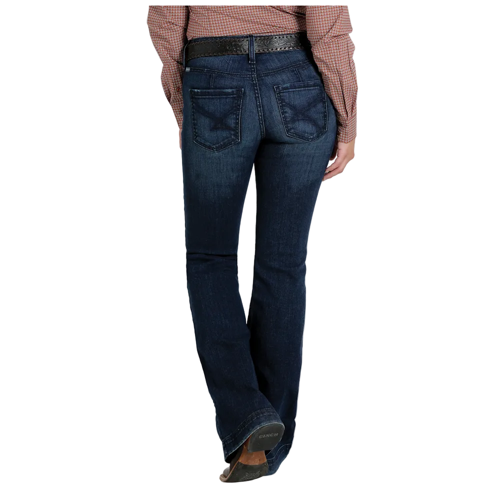 MJ81454080 Cinch Women's Lynden Mid Rise Trouser Jean - Rinse Wash