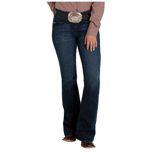 MJ81454080 Cinch Women's Lynden Mid Rise Trouser Jean - Rinse Wash