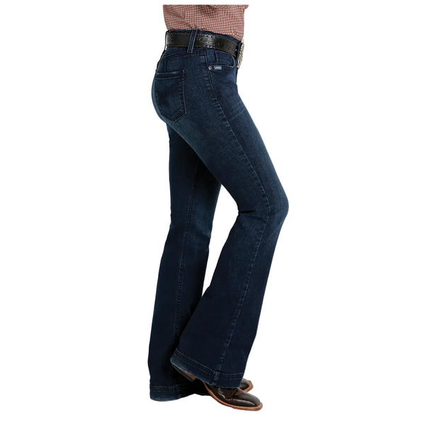 MJ81454080 Cinch Women's Lynden Mid Rise Trouser Jean - Rinse Wash