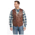 ML3064 Cripple Creek Men's Button Front Smooth Leather Vest - Vintage Brown