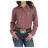 MSW9163029 Cinch Women's ArenaFlex Long Sleeve Western Shirt - Pink Print