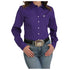 MSW9164076 Cinch Women's Long Sleeve Solid Western Shirt - Purple