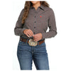 MSW9164207 Cinch Women's Long Sleeve Western Button Shirt -  Southwest Diamond
