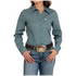 MSW9164243 Cinch Women's Long Sleeve Western Shirt - Blue Geometric Print