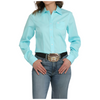 MSW9164244 Cinch Women's Long Sleeve Western Shirt - Solid Turquoise