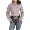 MSW9164245 Cinch Women's Long Sleeve Western Tencel Button Up Shirt - Pink Stripe