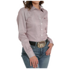 MSW9164245 Cinch Women's Long Sleeve Western Tencel Button Up Shirt - Pink Stripe