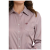MSW9164245 Cinch Women's Long Sleeve Western Tencel Button Up Shirt - Pink Stripe