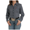 MSW9164248 Cinch Women's Long Sleeve Western Button Up Shirt - Black Print