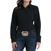MSW9164253 Cinch Women's Long Sleeve Button Up Western Shirt - Solid Black